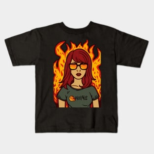 Daria on Fire Kids T-Shirt